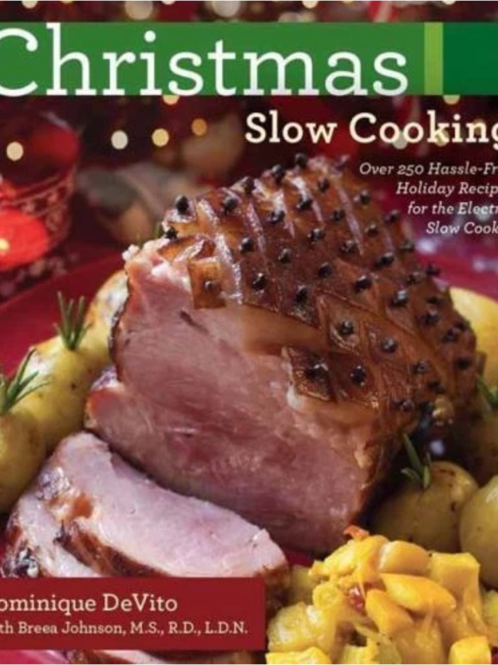 Dominique Christmas Slow Cooking Cookbook - Red & Green Cover